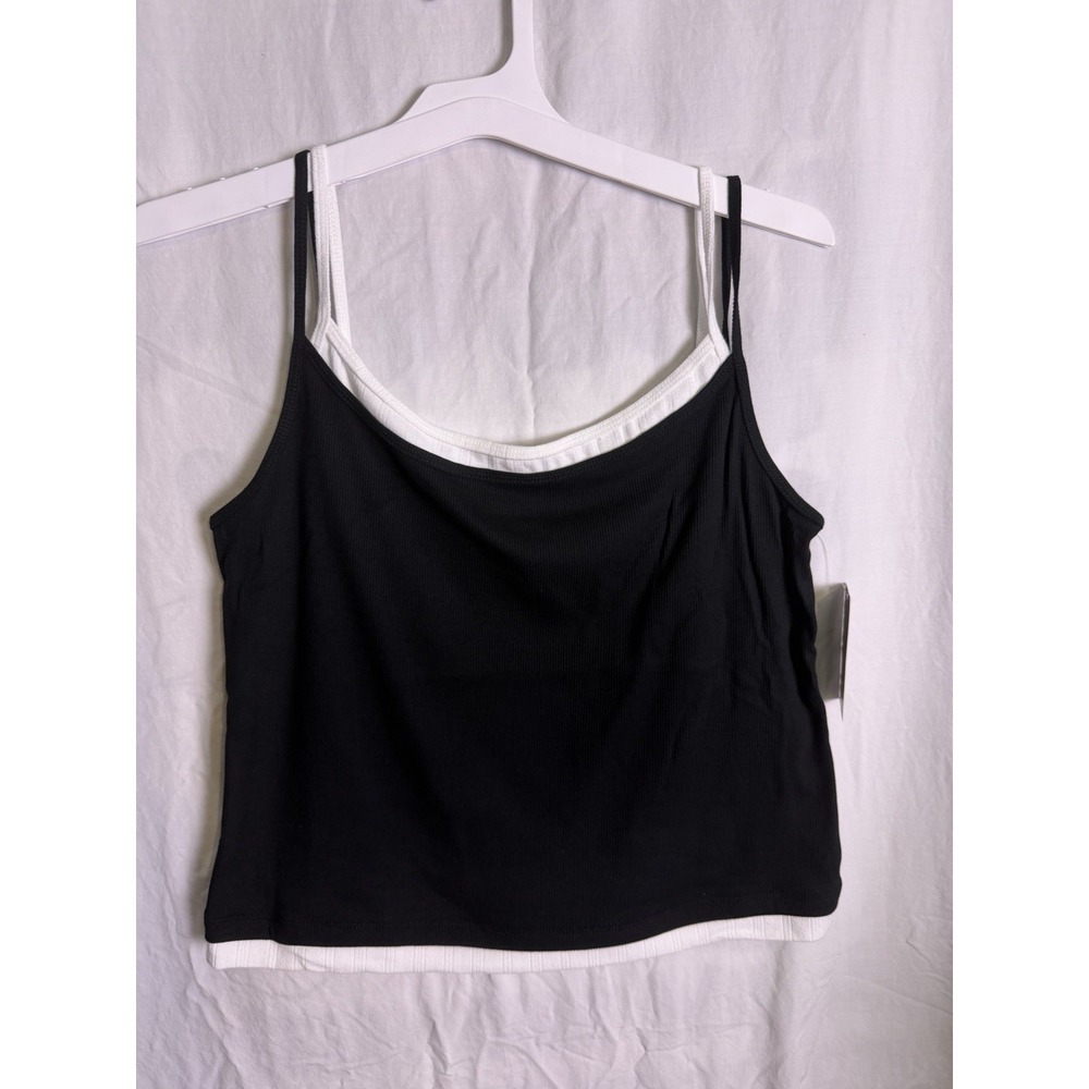 Wild Fable Women's Black White Basic Spaghetti Strap Tank TopSz XL NWT